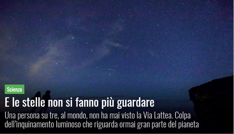 PANORAMA: E le stelle non si fanno più guardare